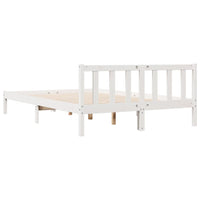 Thumbnail for Massivholzbett Extra Lang ohne Matratze Weiß 160x220 Kieferholz