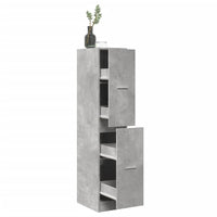 Thumbnail for Apothekerschrank Betongrau 30x41x144,5 cm Holzwerkstoff