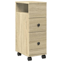Thumbnail for Schmaler Badschrank mit Rädern Sonoma-Eiche Holzwerkstoff