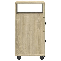 Thumbnail for Schmaler Badschrank mit Rädern Sonoma-Eiche Holzwerkstoff