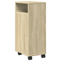 Thumbnail for Schmaler Badschrank mit Rädern Sonoma-Eiche Holzwerkstoff
