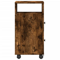 Thumbnail for Badschrank Schmal mit Rollen Räuchereiche Holzwerkstoff
