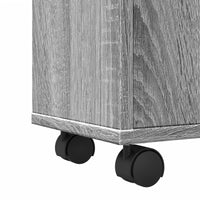 Thumbnail for Badschrank Schmal mit Rollen Grau Sonoma Holzwerkstoff