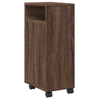 Thumbnail for Badschrank Schmal mit Rollen Eichen-Optik Holzwerkstoff