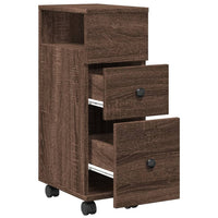 Thumbnail for Badschrank Schmal mit Rollen Eichen-Optik Holzwerkstoff