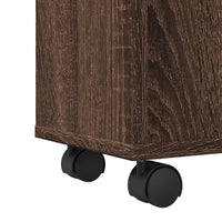 Thumbnail for Badschrank Schmal mit Rollen Eichen-Optik Holzwerkstoff