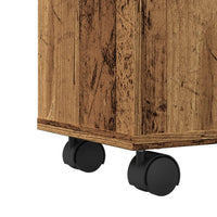 Thumbnail for Badschrank Schmal mit Rollen Altholz-Optik Holzwerkstoff
