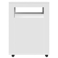 Thumbnail for Badschrank Schmal mit Rollen Weiß Holzwerkstoff