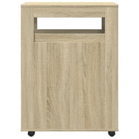 Thumbnail for Schmaler Badschrank mit Rädern Sonoma-Eiche Holzwerkstoff