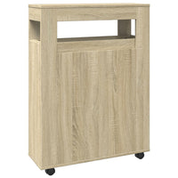 Thumbnail for Schmaler Badschrank mit Rädern Sonoma-Eiche Holzwerkstoff