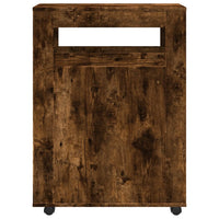 Thumbnail for Badschrank Schmal mit Rollen Räuchereiche Holzwerkstoff