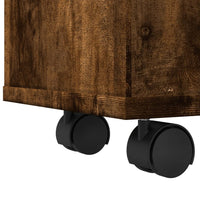 Thumbnail for Badschrank Schmal mit Rollen Räuchereiche Holzwerkstoff