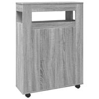 Thumbnail for Badschrank Schmal mit Rollen Grau Sonoma Holzwerkstoff