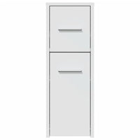 Thumbnail for Badschrank Schmal mit Rollen Weiß Holzwerkstoff