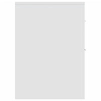 Thumbnail for Badschrank Schmal mit Rollen Weiß Holzwerkstoff