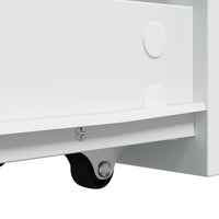 Thumbnail for Badschrank Schmal mit Rollen Weiß Holzwerkstoff