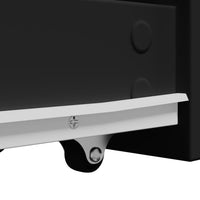 Thumbnail for Badschrank Schmal mit Rollen Schwarz Holzwerkstoff