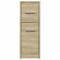 Thumbnail for Badschrank Schmal mit Rollen Sonoma-Eiche Holzwerkstoff