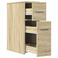Thumbnail for Badschrank Schmal mit Rollen Sonoma-Eiche Holzwerkstoff