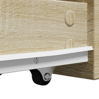 Thumbnail for Badschrank Schmal mit Rollen Sonoma-Eiche Holzwerkstoff