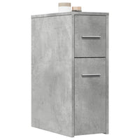 Thumbnail for Badschrank Schmal mit Rollen Betongrau Holzwerkstoff