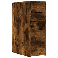 Thumbnail for Badschrank Schmal mit Rollen Räuchereiche Holzwerkstoff