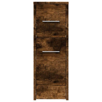 Thumbnail for Badschrank Schmal mit Rollen Räuchereiche Holzwerkstoff