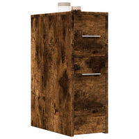 Thumbnail for Badschrank Schmal mit Rollen Räuchereiche Holzwerkstoff