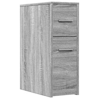 Thumbnail for Badschrank Schmal mit Rollen Grau Sonoma Holzwerkstoff