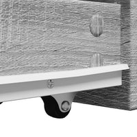 Thumbnail for Badschrank Schmal mit Rollen Grau Sonoma Holzwerkstoff