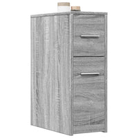 Thumbnail for Badschrank Schmal mit Rollen Grau Sonoma Holzwerkstoff