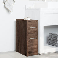 Thumbnail for Badschrank Schmal mit Rollen Eichen-Optik Holzwerkstoff