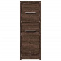 Thumbnail for Badschrank Schmal mit Rollen Eichen-Optik Holzwerkstoff