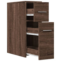Thumbnail for Badschrank Schmal mit Rollen Eichen-Optik Holzwerkstoff