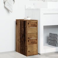 Thumbnail for Badschrank Schmal mit Rollen Altholz-Optik Holzwerkstoff