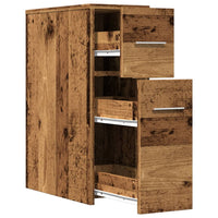 Thumbnail for Badschrank Schmal mit Rollen Altholz-Optik Holzwerkstoff