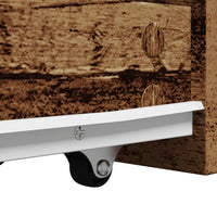 Thumbnail for Badschrank Schmal mit Rollen Altholz-Optik Holzwerkstoff