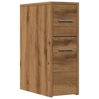 Thumbnail for Badschrank Schmal mit Rollen Artisan-Eiche Holzwerkstoff