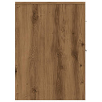 Thumbnail for Badschrank Schmal mit Rollen Artisan-Eiche Holzwerkstoff