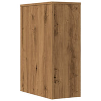 Thumbnail for Badschrank Schmal mit Rollen Artisan-Eiche Holzwerkstoff