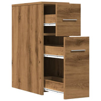 Thumbnail for Badschrank Schmal mit Rollen Artisan-Eiche Holzwerkstoff