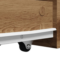 Thumbnail for Badschrank Schmal mit Rollen Artisan-Eiche Holzwerkstoff