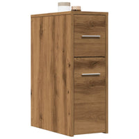 Thumbnail for Badschrank Schmal mit Rollen Artisan-Eiche Holzwerkstoff