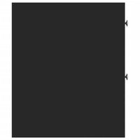 Thumbnail for Badschrank Schmal mit Rollen Schwarz Holzwerkstoff
