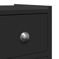 Thumbnail for Badschrank Schmal mit Rollen Schwarz Holzwerkstoff