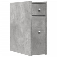 Thumbnail for Badschrank Schmal mit Rollen Betongrau Holzwerkstoff