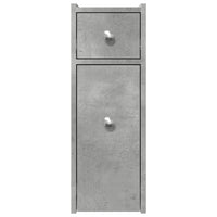 Thumbnail for Badschrank Schmal mit Rollen Betongrau Holzwerkstoff