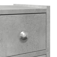 Thumbnail for Badschrank Schmal mit Rollen Betongrau Holzwerkstoff
