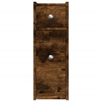 Thumbnail for Badschrank Schmal mit Rollen Räuchereiche Holzwerkstoff