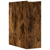 Thumbnail for Badschrank Schmal mit Rollen Räuchereiche Holzwerkstoff